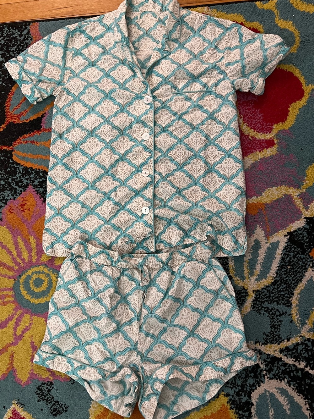 Roller Rabbit Floral Cotton Pajama Set Small